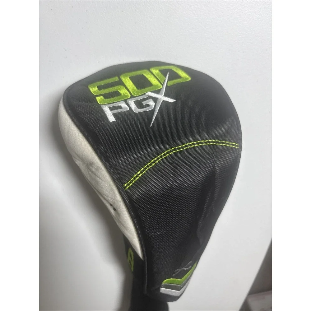 New PGX Pinemeadow 500 Driver Wood Headcover Golf Black White Green Stitching
